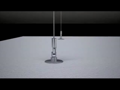 Ophanging met verbinding stijve hanger en verbinding absorber anker