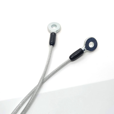 Pvc van de de Kabelassemblage van de douanedraad bedekte Transparant Lanyard Cable Tether Safety Strap met een laag