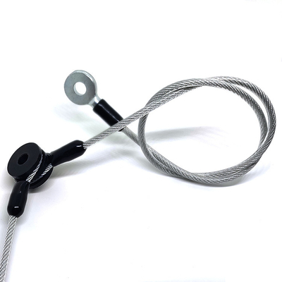 Pvc van de de Kabelassemblage van de douanedraad bedekte Transparant Lanyard Cable Tether Safety Strap met een laag