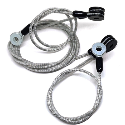 Pvc van de de Kabelassemblage van de douanedraad bedekte Transparant Lanyard Cable Tether Safety Strap met een laag