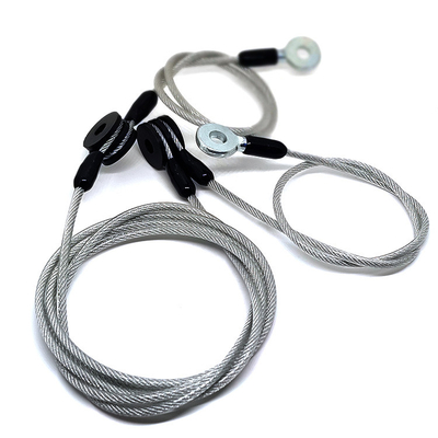 Pvc van de de Kabelassemblage van de douanedraad bedekte Transparant Lanyard Cable Tether Safety Strap met een laag