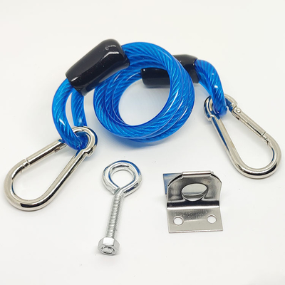 De Vinyldeklaag Gegalvaniseerde Bout met grote trekspanning van Lanyard Sling For Automobile Door van de Kabellente