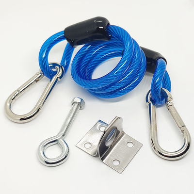 De Vinyldeklaag Gegalvaniseerde Bout met grote trekspanning van Lanyard Sling For Automobile Door van de Kabellente
