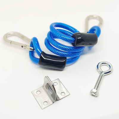 Rol Lanyard Attaches To Belt Loops of het Hulpmiddelsleutelkoord van Lanyard Bungee Coil Key Chain van de Handtassenveiligheid