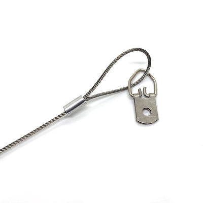 Van het de Draadroestvrije staal van de beeldhanger van de de Veiligheidskabel het Kader Hangende Draad en D-vormige ringen