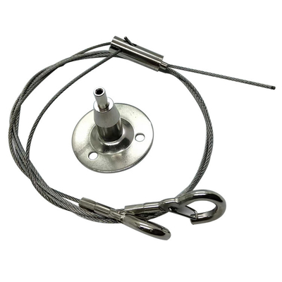 Spot Groothandel staal slot ophanging sets single clip draad touw hanglamp kabel grijper