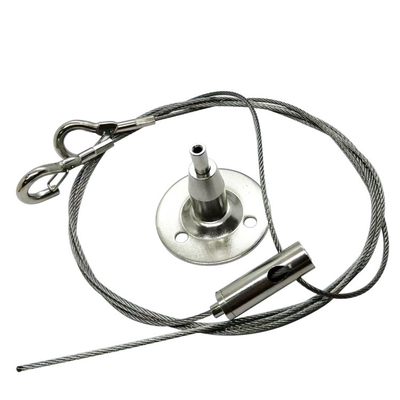 Spot Groothandel staal slot ophanging sets single clip draad touw hanglamp kabel grijper