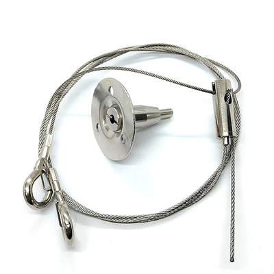 Spot Groothandel staal slot ophanging sets single clip draad touw hanglamp kabel grijper