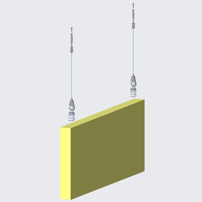 Makkelijk te repareren verbinding absorber anker akoestisch paneel draad kit hangend systeem