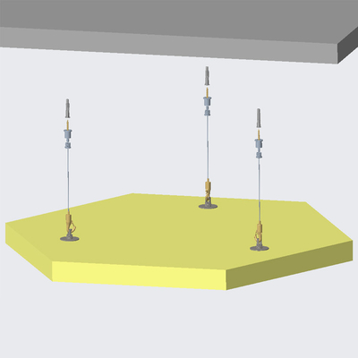 Makkelijk te repareren verbinding absorber anker akoestisch paneel draad kit hangend systeem
