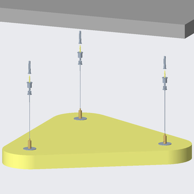 Verbind geluidsdempende met verstelbare draad kit voor paneel plafond systeem