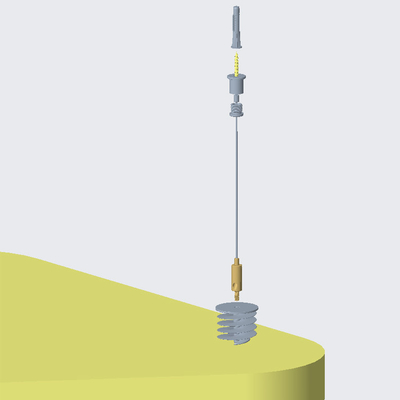 Verbind geluidsdempende met verstelbare draad kit voor paneel plafond systeem