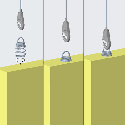Hook Cable Suspension Kit Looping Gripper Hanging System voor akoestische plafondtegels