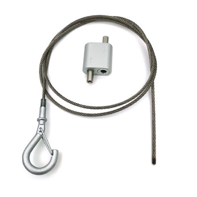 Lus Kabelgrijper Met Een Karabijnhaak Ophangsysteem Voor Ventilatiekanaal Draadkabel Maat 3.0*4500MM