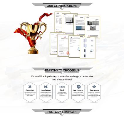 Kits voor het sluiten van kabels van roestvrij staal met haak voor hangdraadsystemen