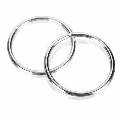 Aanpasbare zilveren aluminium draagdoekring binnendiameter 3 inch 2 stuks voor draagdoek