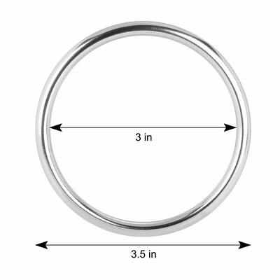 Aanpasbare zilveren aluminium draagdoekring binnendiameter 3 inch 2 stuks voor draagdoek