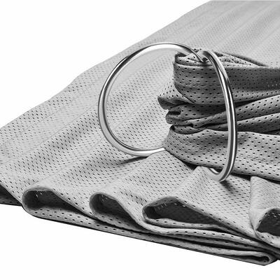 Aanpasbare zilveren aluminium draagdoekring binnendiameter 3 inch 2 stuks voor draagdoek