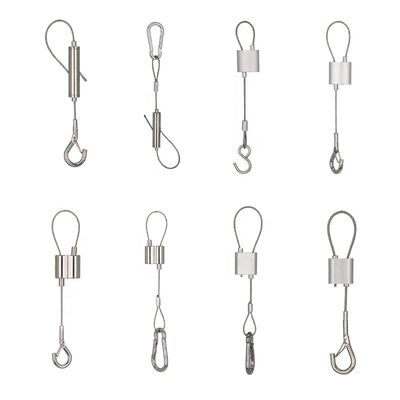 Verstelbare tweerichtingsdraad-luskabelgrippers hangende ophangkits voor veerhaken Hardwaretoevoeging