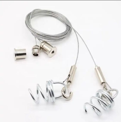 Stainless Steel Wire Sling Sets Adjustable Wire Gripper Ceiling Coupler Cable Suspension Kit Track Light