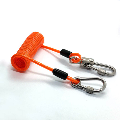 Fabriek Direct OEM Disc Lock Reminder Cable Bike Motorcycle Alarm Safety Lanyard Spring Coil Draad Looped