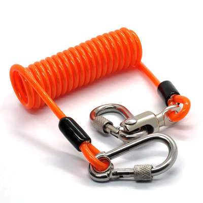 Fabriek Direct OEM Disc Lock Reminder Cable Bike Motorcycle Alarm Safety Lanyard Spring Coil Draad Looped