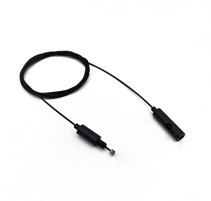 Fabriek OEM Aangepaste Zwarte Verstelbare Kabelgrijper Compleet Messing Staalkabel EDP-Gecoat Binnen Plafondlamp Ophangaccessoire