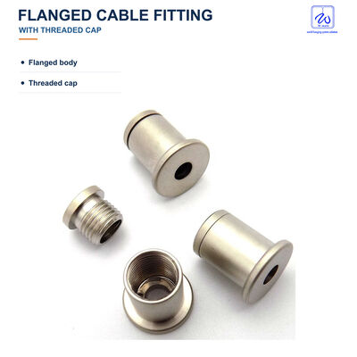 Flanged Cable Fitting with Threaded Cap
