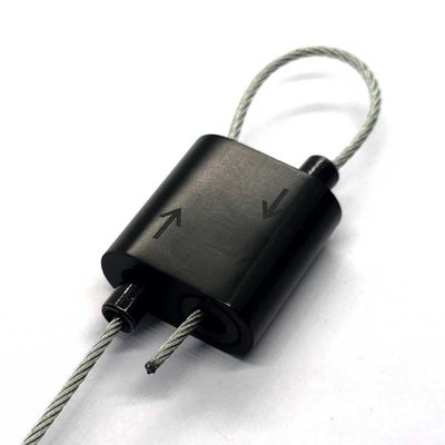 De gevoelige Bidirectionele 1.5mm Zwarte Sloten van de kabeltang door Roestvrij staaldraad voor Verlichting