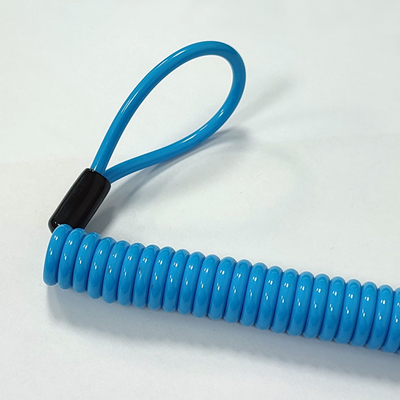 Elastisch de Kabelhulpmiddel Lanyard With Plastic Sleeves van de Koordspiraal Gerold Draad