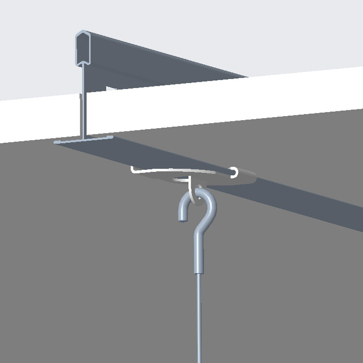 T Bar Twist Clip met gripple barrel end bevestiging voor hangend plafond raster