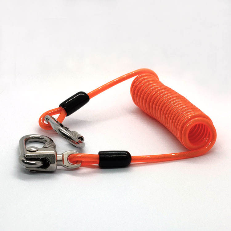 Fabriek Direct OEM Disc Lock Reminder Cable Bike Motorcycle Alarm Safety Lanyard Spring Coil Draad Looped