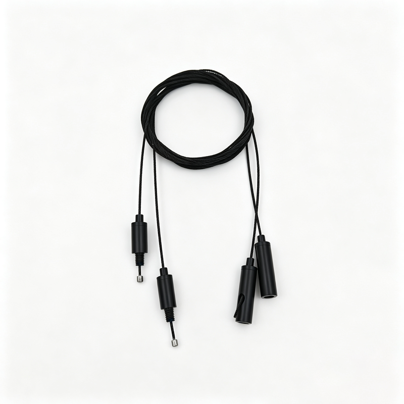 OEM Custom Zwart Verstelbare Kabel Gripper Draadtouw Hangende Hardware Kit Indoor Plafondlamp Suspension Fitting Accessory