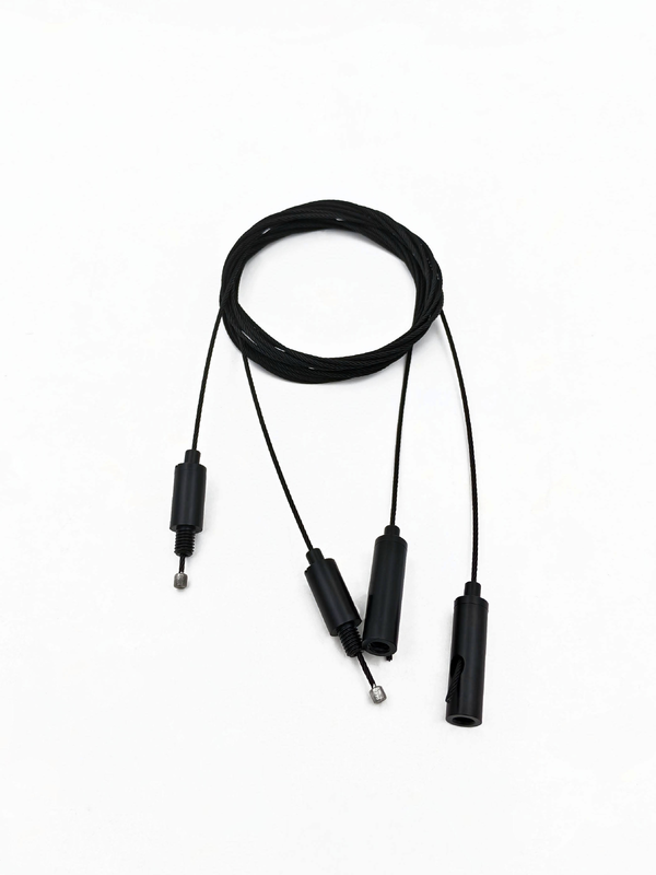 Fabriek OEM Aangepaste Zwarte Verstelbare Kabelgrijper Compleet Messing Staalkabel EDP-Gecoat Binnen Plafondlamp Ophangaccessoire