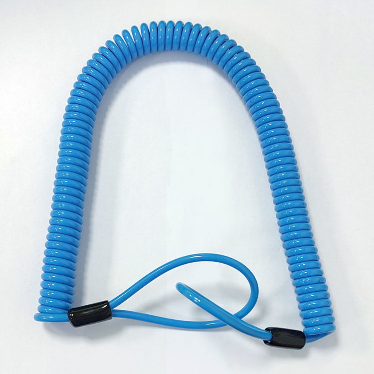 Elastisch de Kabelhulpmiddel Lanyard With Plastic Sleeves van de Koordspiraal Gerold Draad