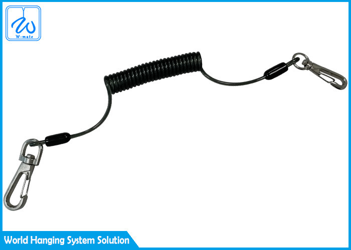 Intrekbare Rolhaspel Lanyard Spiraal Transparante Lanyard Voor Bergbeklimmen Veiligheidssysteem