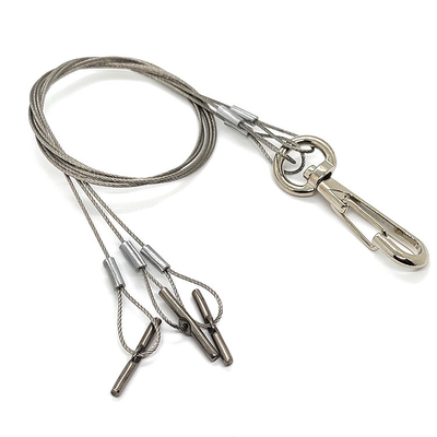 De Installatiepot die van de lengte Regelbare Vier Benen Gegalvaniseerde Staalkabel Kit With Metal Hook hangen