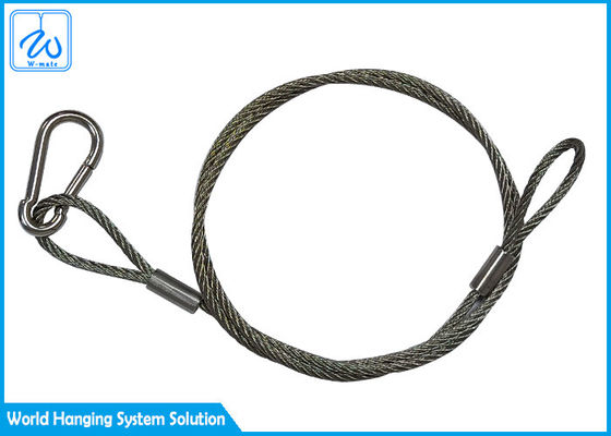 Gegalvaniseerd Roestvrij staal 3mm de Kabel van de de Slingerveiligheid van de Draadkabel voor Lichte Inrichtingen