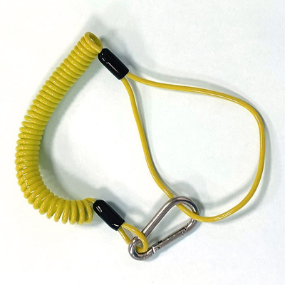Van de de Plastic Deklaag de Gerolde Draad van de douanelente Veiligheid Lanyard For Fall Protection